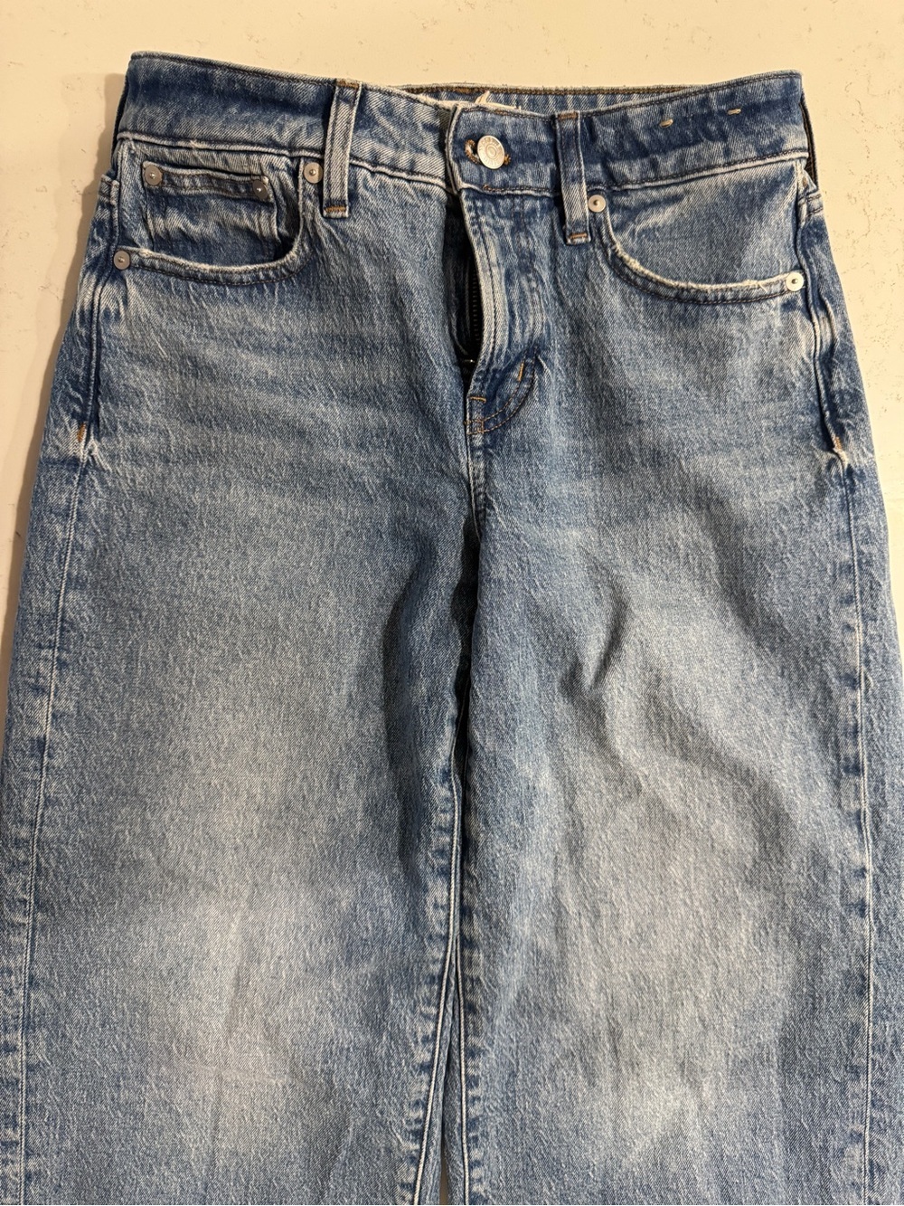 Madewell Curvy Perfect Vintage Wide Leg Crop Jeans 26P High Rise Denim - Picture 3 of 8